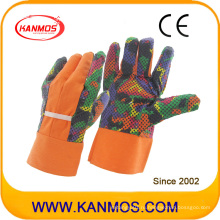 Печатные цветочные промышленные хлопчатобумажные рабочие перчатки (41005)